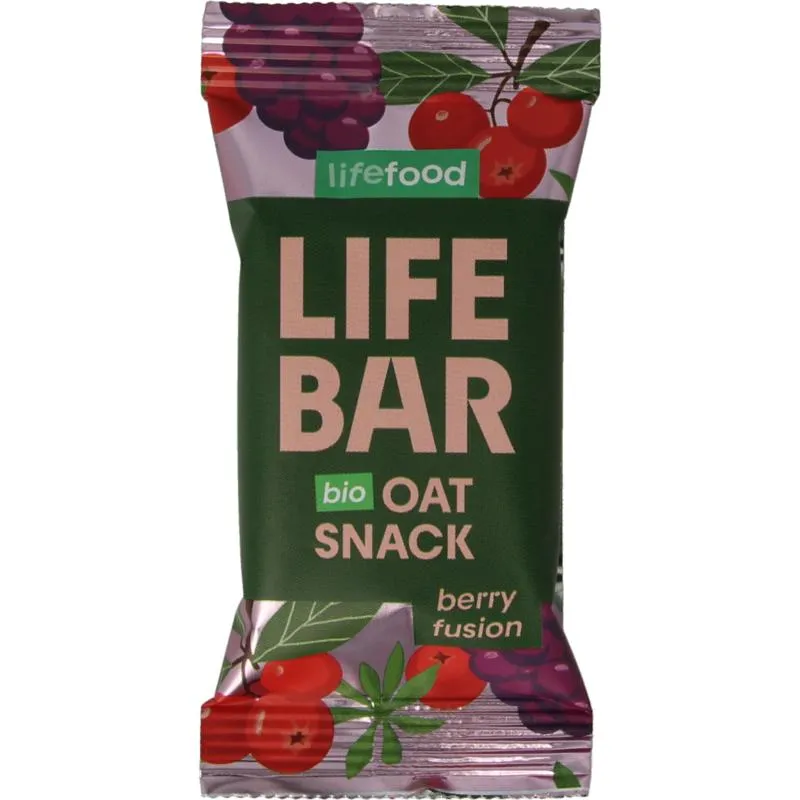 Lifefood Lifebar Oatsnack Berry Fusion Bio (40 gr)