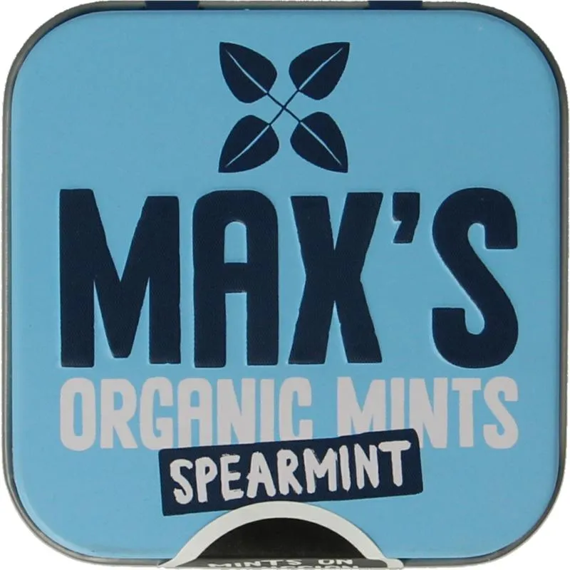 Max Mints Spearmint Blikje Vierkant Bio (35 gr)