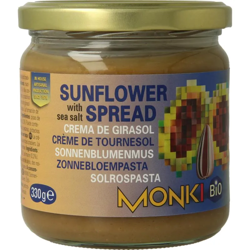 Monki Zonnebloempasta Bio (330 gr)