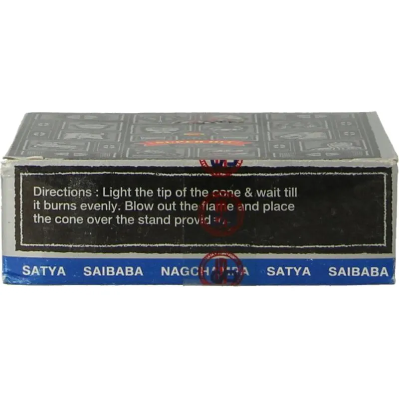 Natures Incense Kegelwierook Nag Champa (12 stuks)