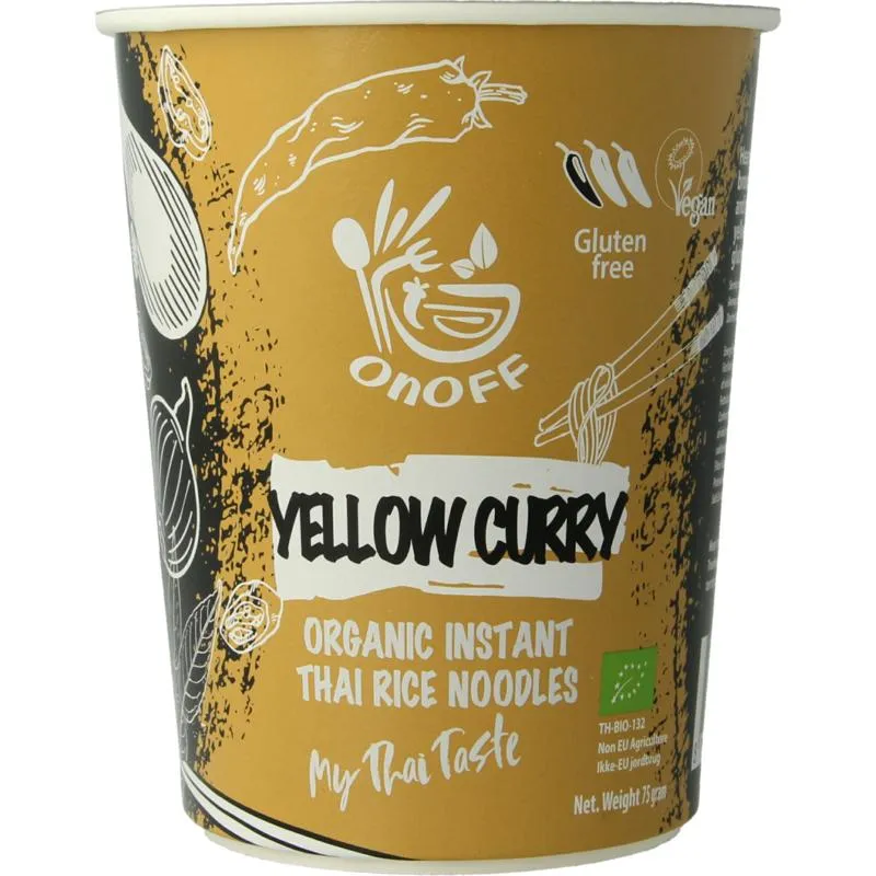 Onoff Instant Noodlesoup Yellow Curry Bio (75 gr)