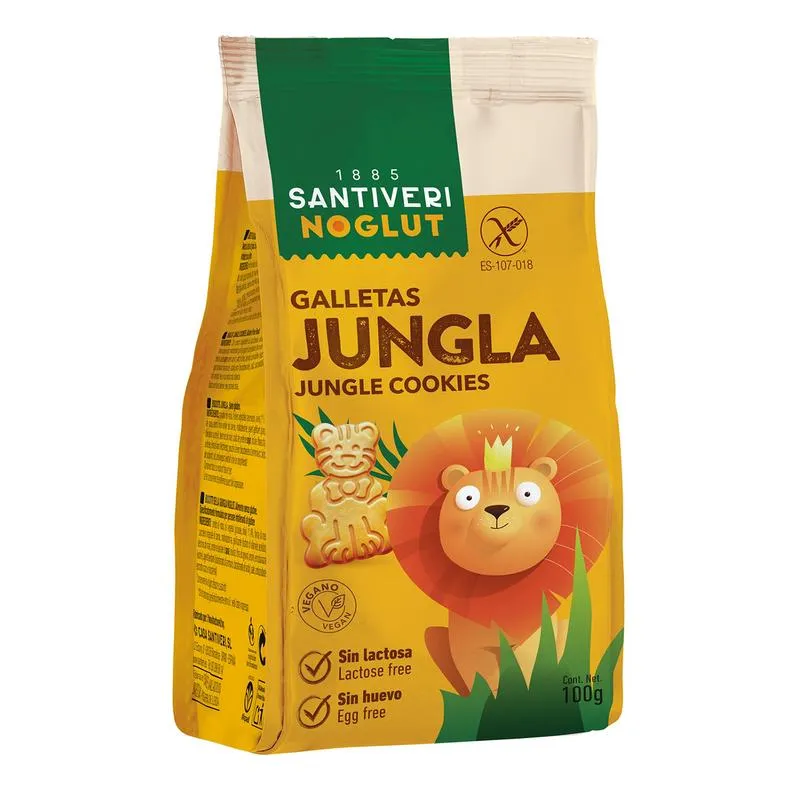 Santiveri Jungle Koekjes Naturel Glutenvrij (100 gr)