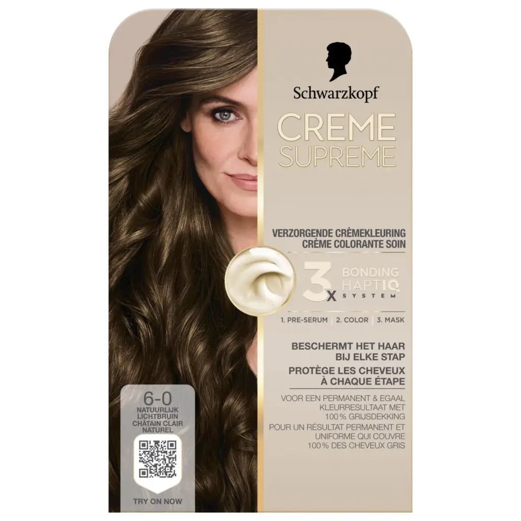 Schwarzkopf Creme Supreme 6-0 Licht Bruin (1 stuk)