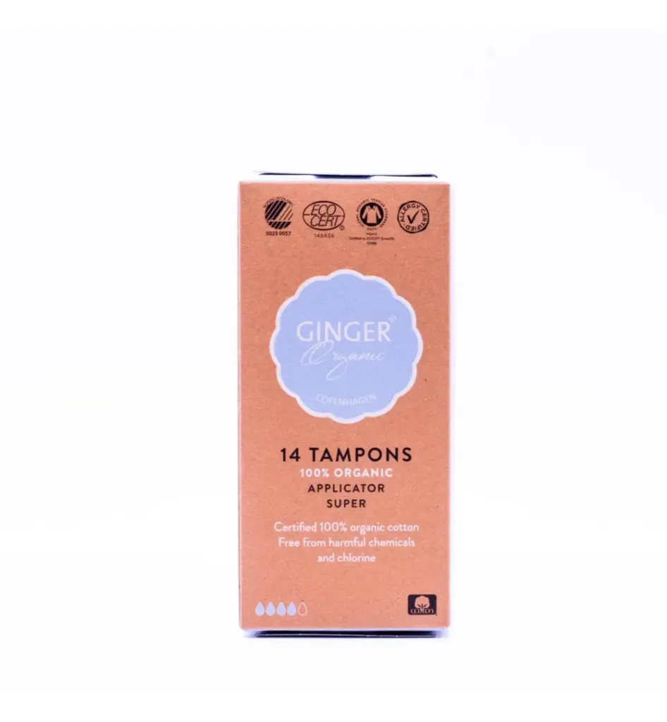 Ginger Organic Tampon super met applicator (14 stuks)