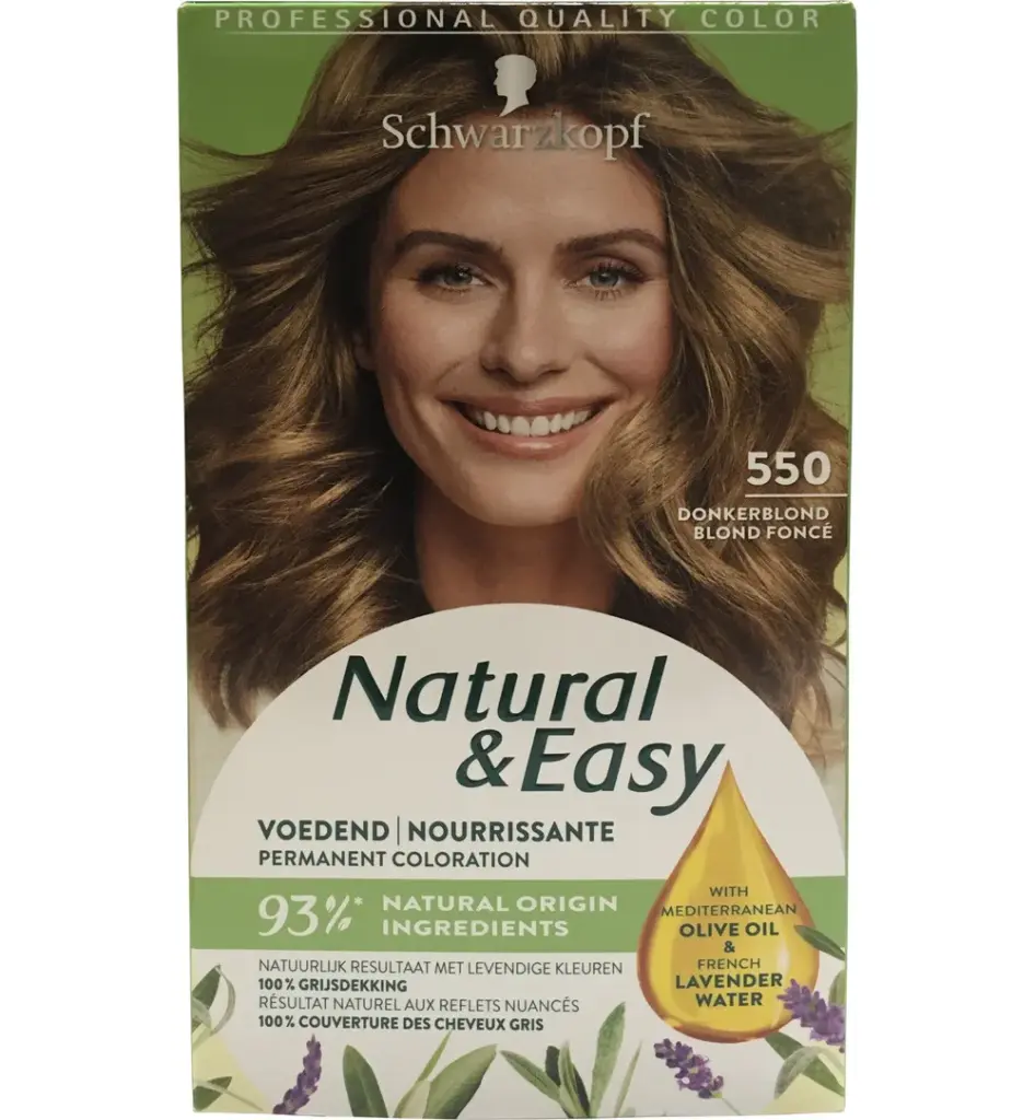Schwarzkopf Natural & Easy 550 Satin Darkblond (1 stuk)