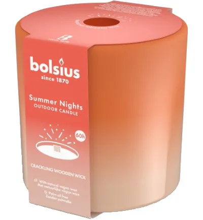 Bolsius Summer Nights Glas 120/126 Ivoor (1 stuk)