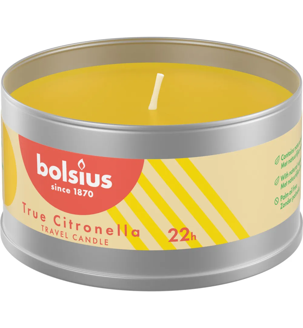 Bolsius True Citronella Metalen Tin 49/87 (1 stuk)