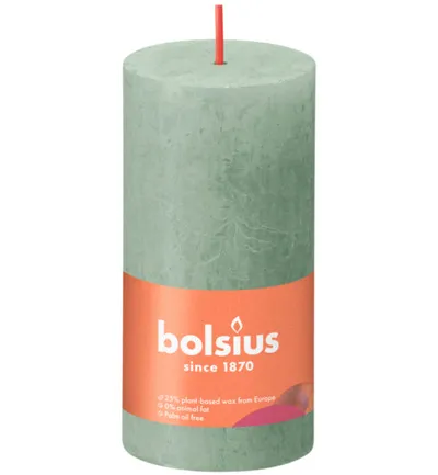 Bolsius Shine Rustiekkaars 100/50 Jadegreen (1 stuk)