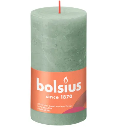 Bolsius Shine Rustiekkaars 130/68 Jadegreen (1 stuk)