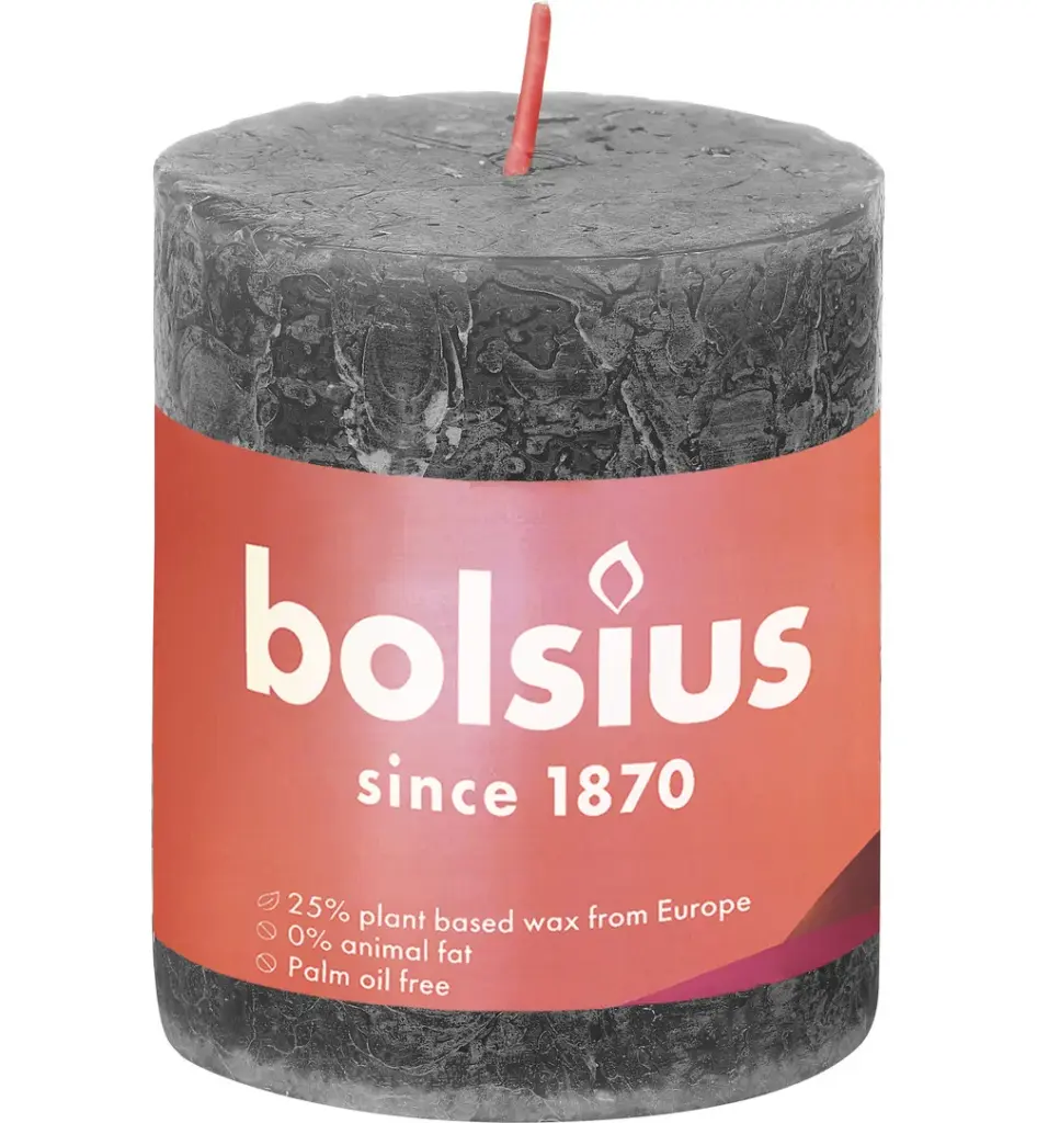 Bolsius Shine Rustiekkaars 80/68 Stormygrey (1 stuk)