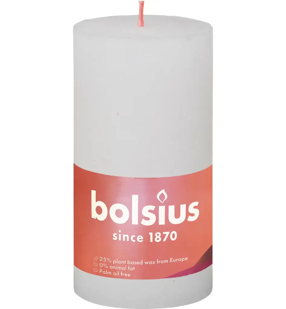 Bolsius Shine Rustiekkaars 130/68 Cloudy White (1 stuk)