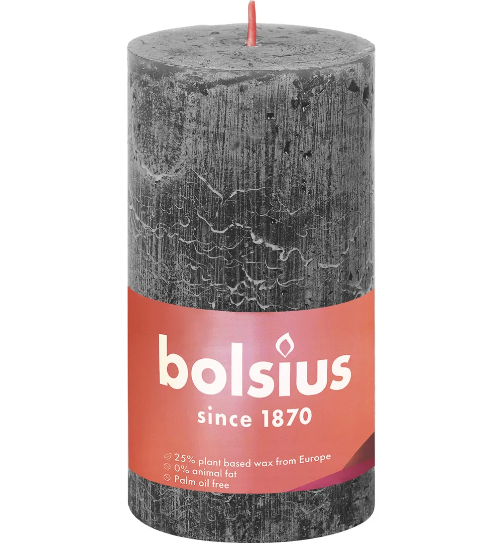 Bolsius Shine Rustiekkaars 130/68 Stormygrey (1 stuk)