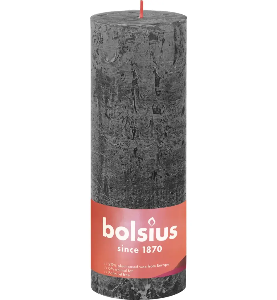 Bolsius Shine Rustiekkaars 190/68 Stormygrey (1 stuk)