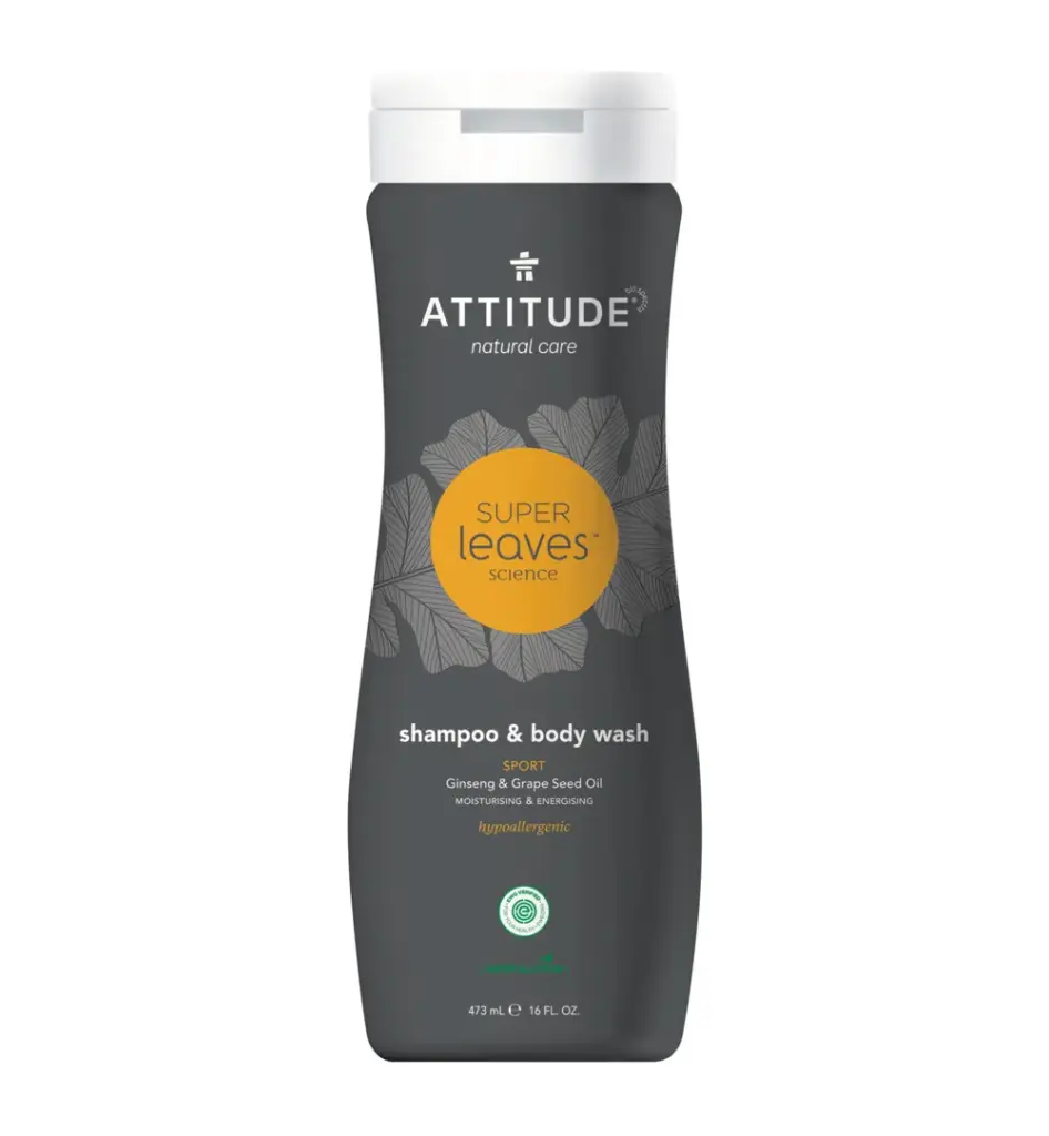 Attitude Super Leaves Shampoo & body wash 2-in-1 sport mannen (473 ml)