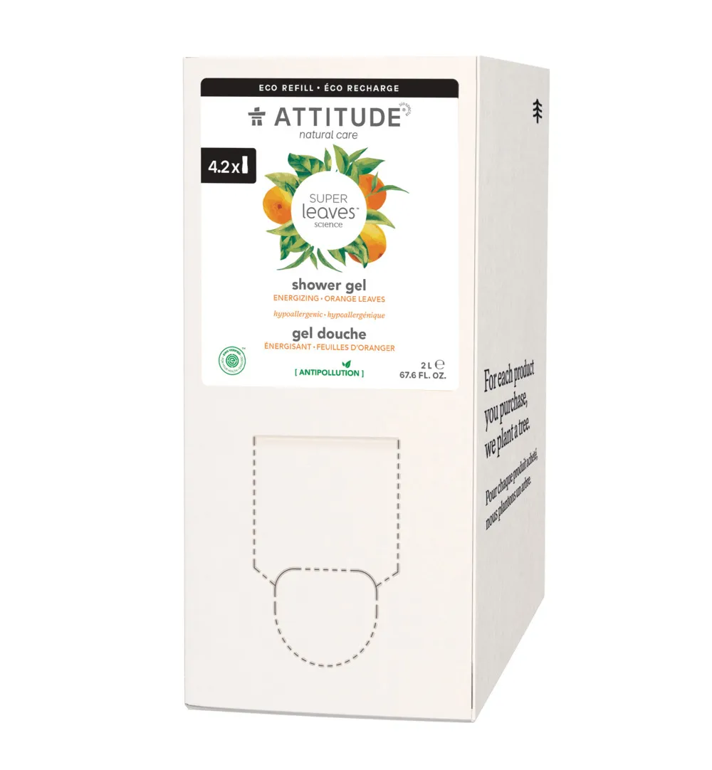 Attitude Super Leaves Bulk2 Go Douche gel verkwikkend (2000 ml)