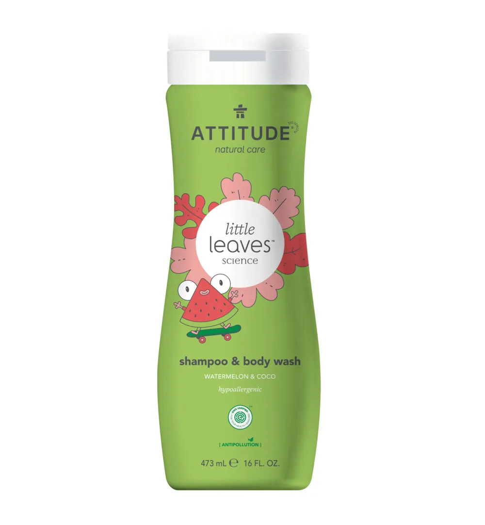Attitude Little Leaves 2-in-1 shampoo watermeloen & kokos (475 ml)