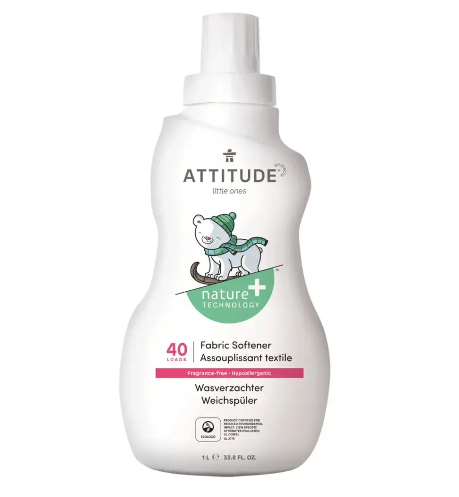 Attitude Little Ones Wasverzachter, 40 Beurten, Parfum Vrij (1000 ml)