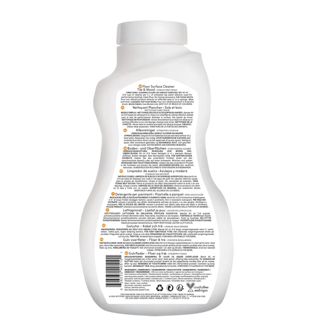 Attitude Nature+ Allesreiniger/Vloerreiniger (1050 ml)