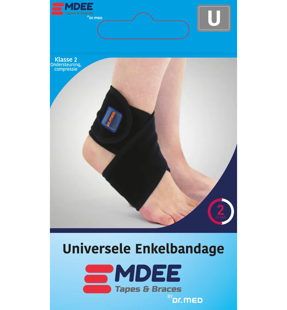Emdee Enkel Supportband Blauw (1 stuk)