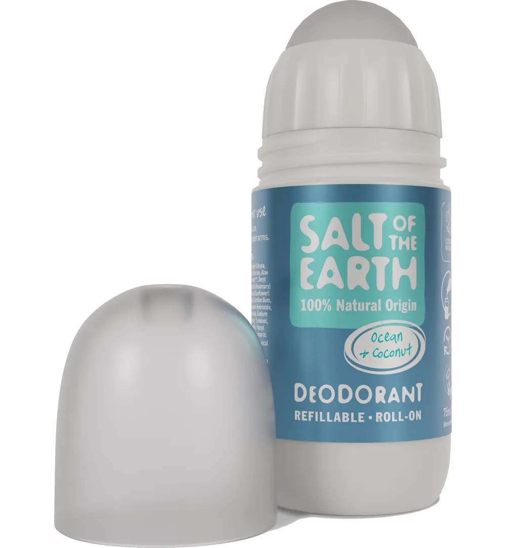 Salt Of The Earth Natural Deodorant Roll On, Ocean & Coconut (75 ml)