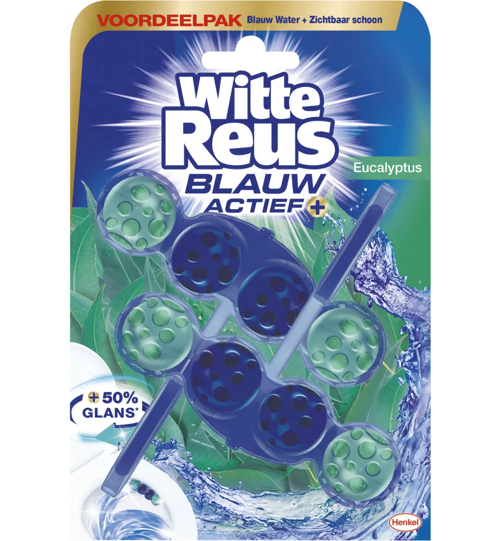 Witte Reus Toiletblok blauw actief eucalyptus (100 gr)