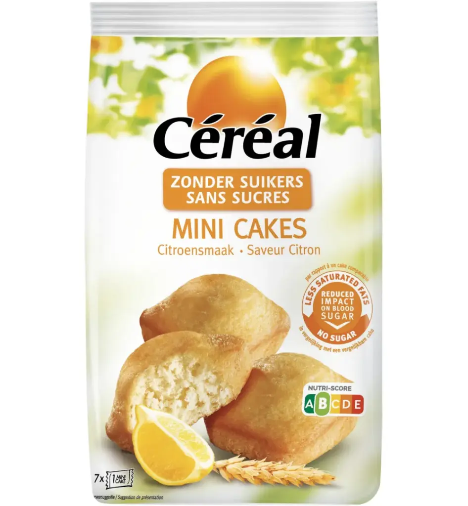 Céréal Mini cakes citroensmaak (7 x 25 gr)