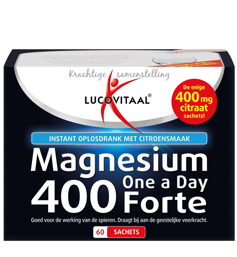 Lucovitaal Magnesium Citraat Poeder 400mg (60 zakjes)