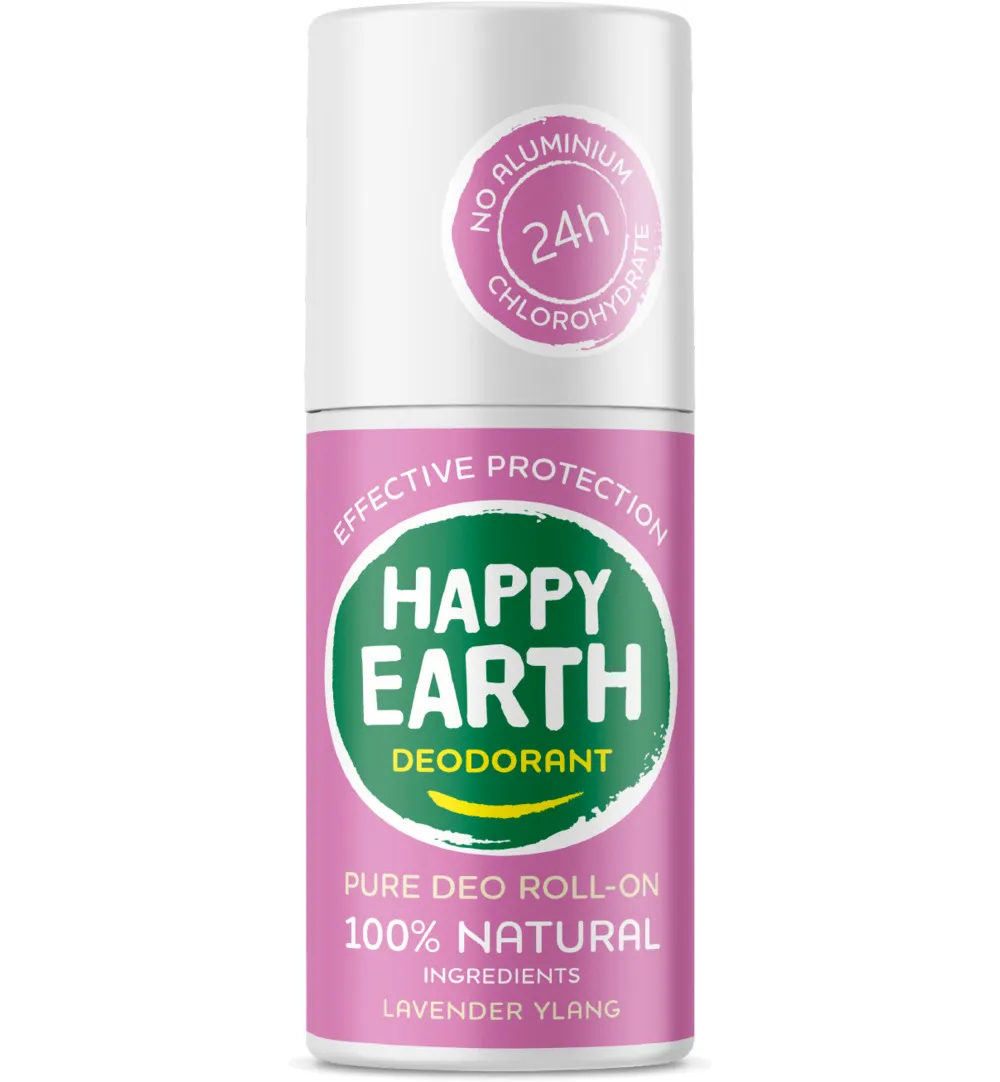 Happy Earth Pure deodorant roll-on lavender ylang (75 ml)