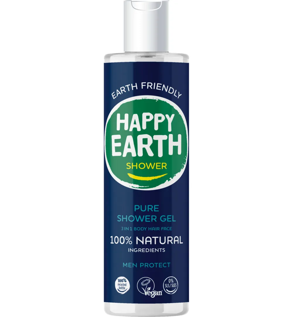 Happy Earth Pure showergel men protect (300 ml)