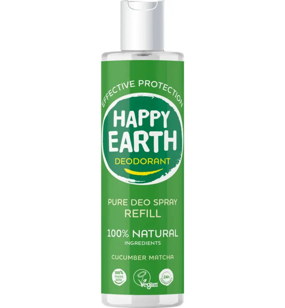 Happy Earth Pure Deodorant Spray Cucumber Matcha Refill (300 ml)