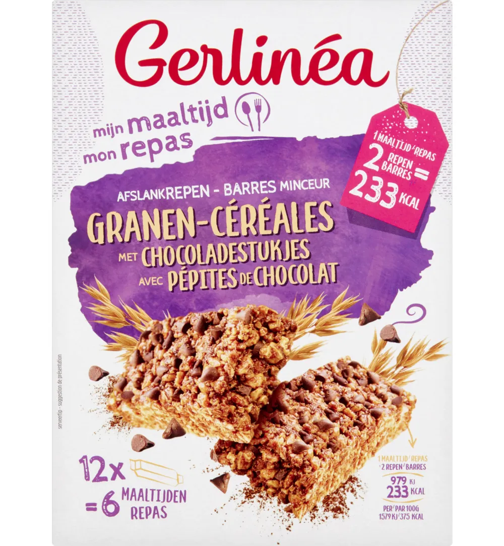 Gerlinéa Maaltijdrepengranen & Stukjes Chocolade (372 gr)