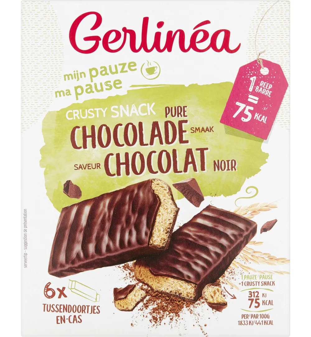 Gerlinéa Crusty Snack Pure Chocolade (160 gr)