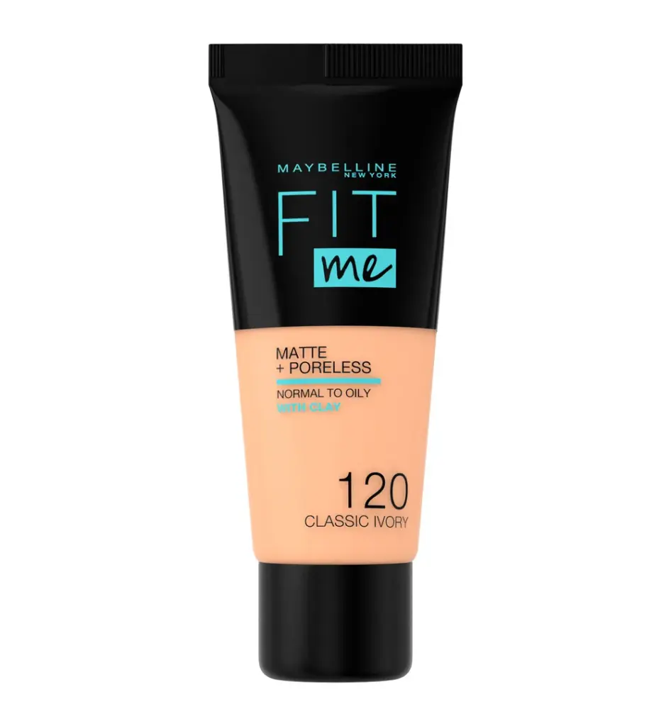 Maybelline New York Fit Me matte & poreless foundation 120 classic ivory (1 stuk)