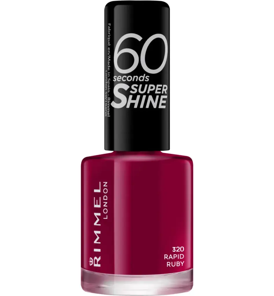 Rimmel London 60sec Supershine nagellak : 320 - Rapid Ruby (E x )
