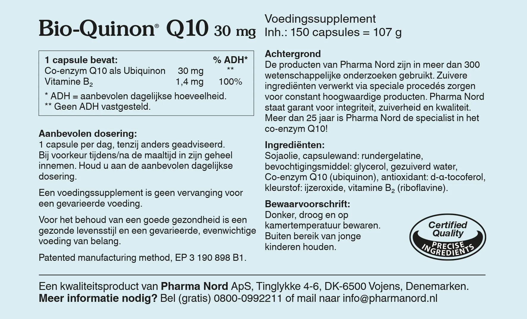 Pharma Nord Bio Quinon Q10 30mg (150 capsules)