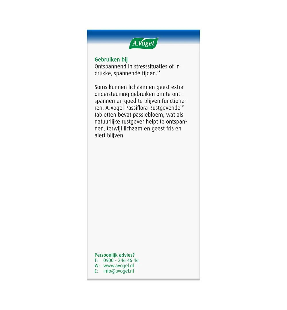 A.Vogel Passiflora rustgevend (200 tabletten) - image 3