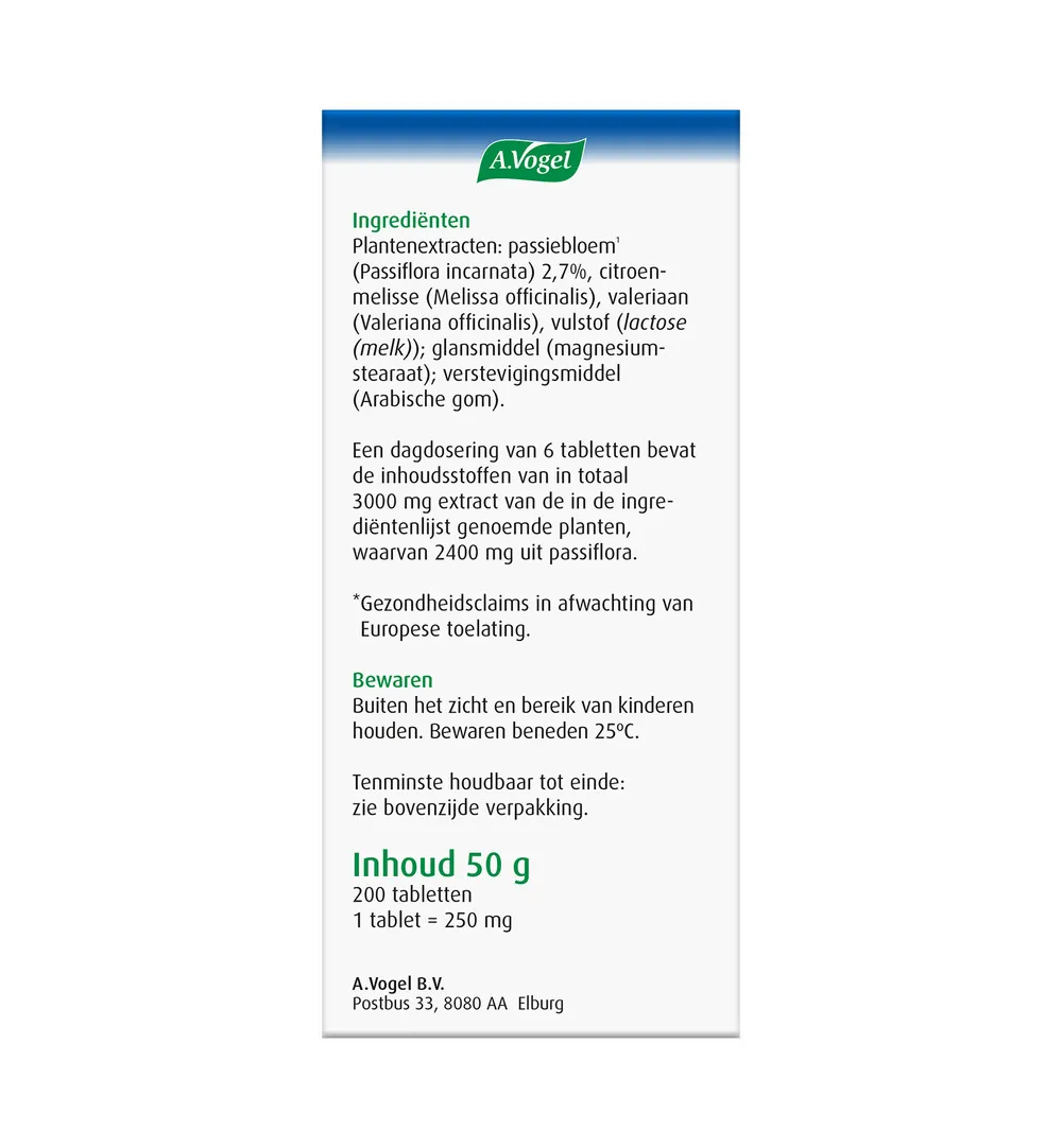 A.Vogel Passiflora rustgevend (200 tabletten) - image 4