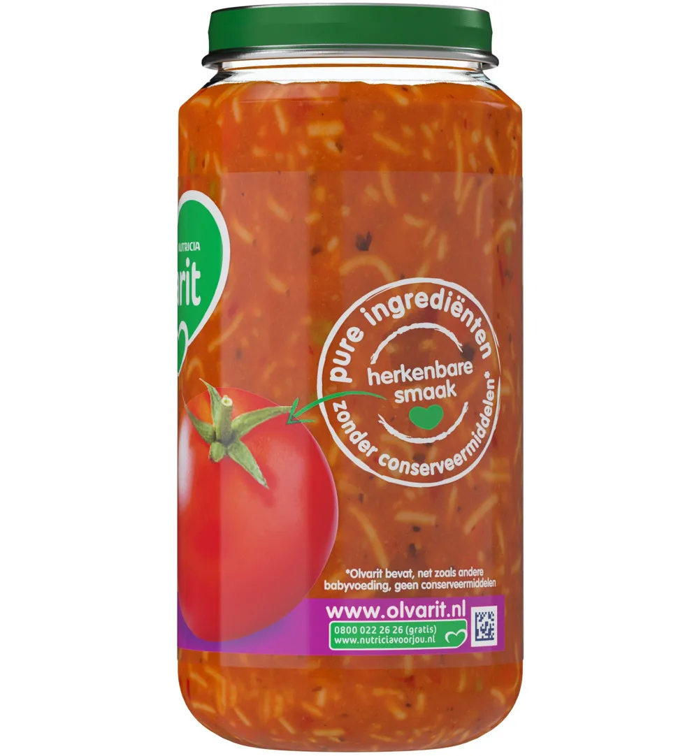 Olvarit Spaghetti tomaat ham 18M03 (250 gr)