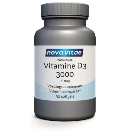 Nova Vitae Vitamine D3 3000/75mcg (90 softgels)