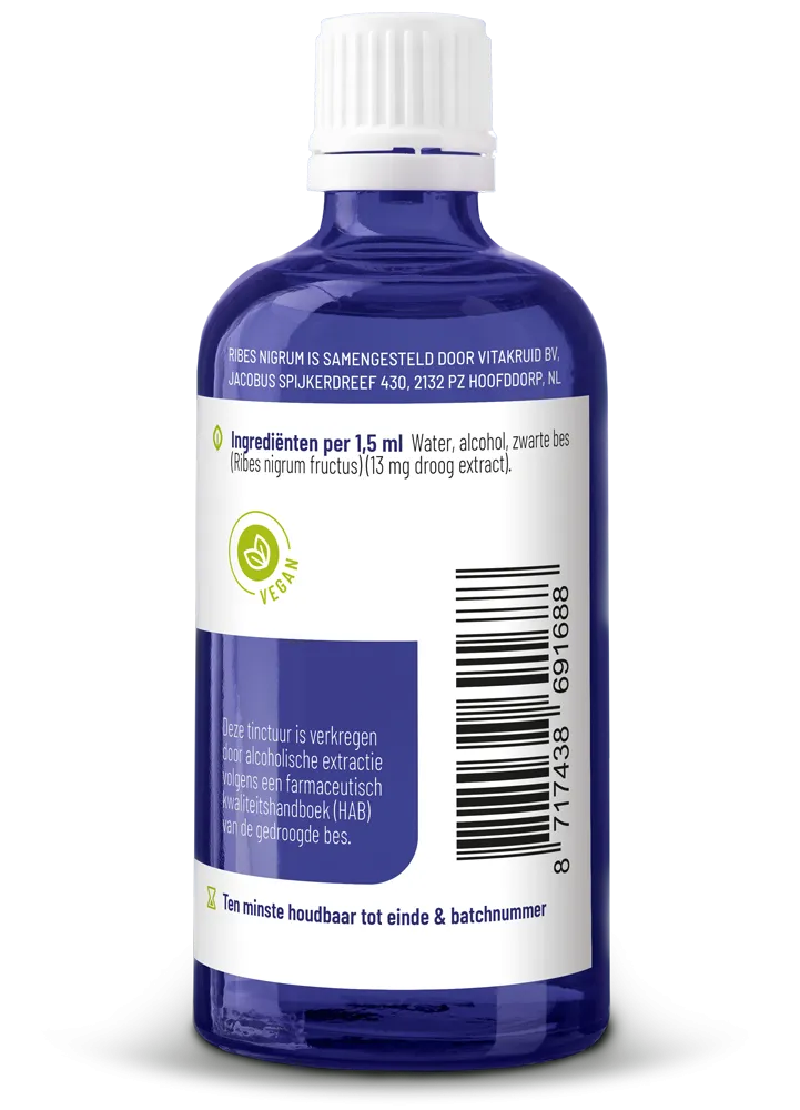 Vitakruid Ribes Nigrum Zwarte Bes Tinctuur 1:10 (100 ml)