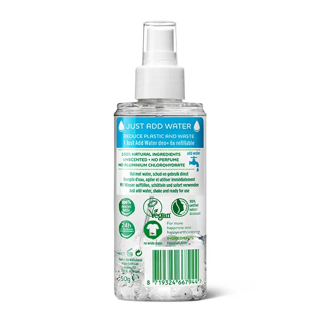 Happy Earth Natuurlijke Just Add Water Uns Cented Spray (50 gr) - image 2