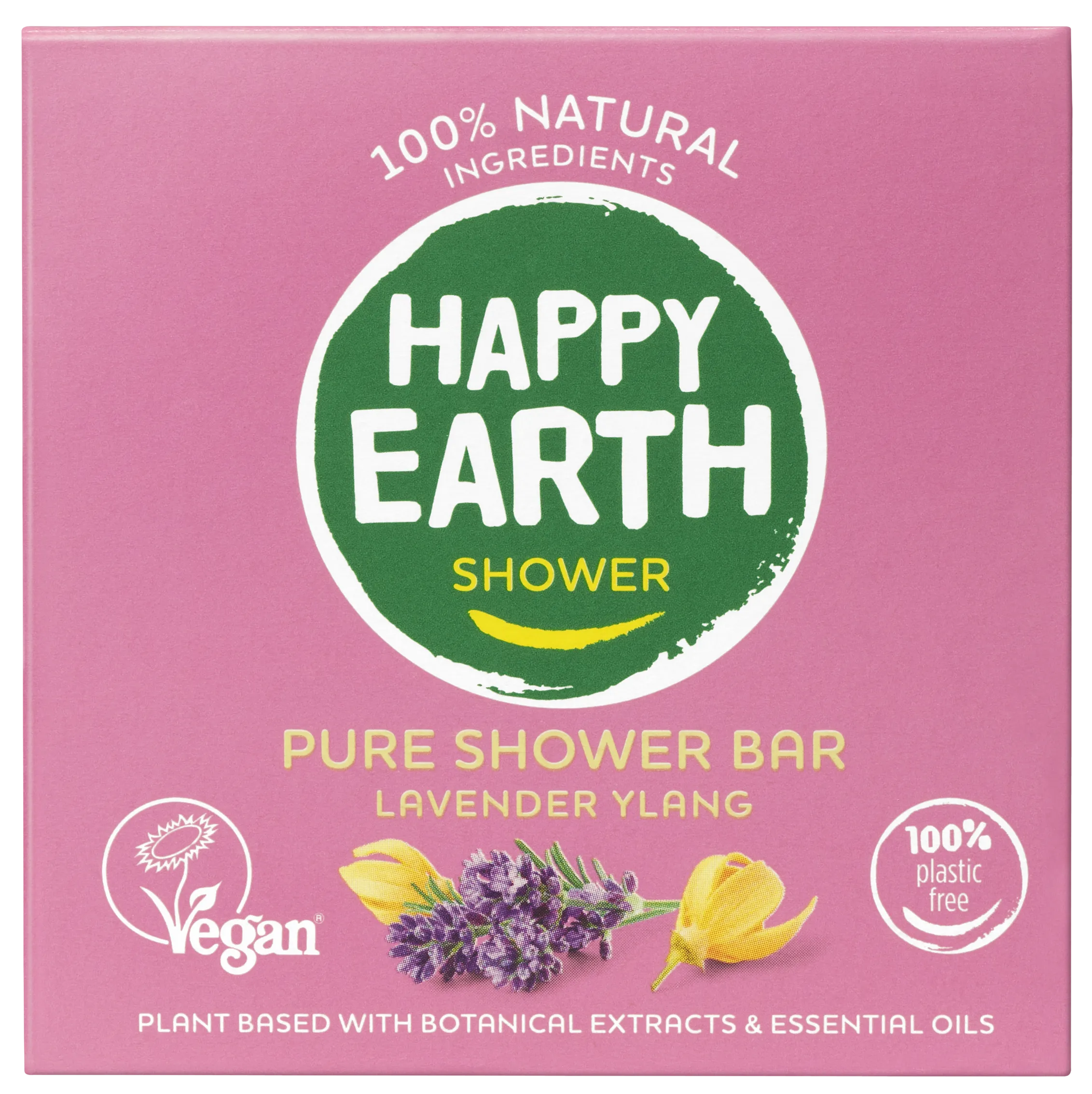 Happy Earth Showerbar Lavender Ylang (90 gr)
