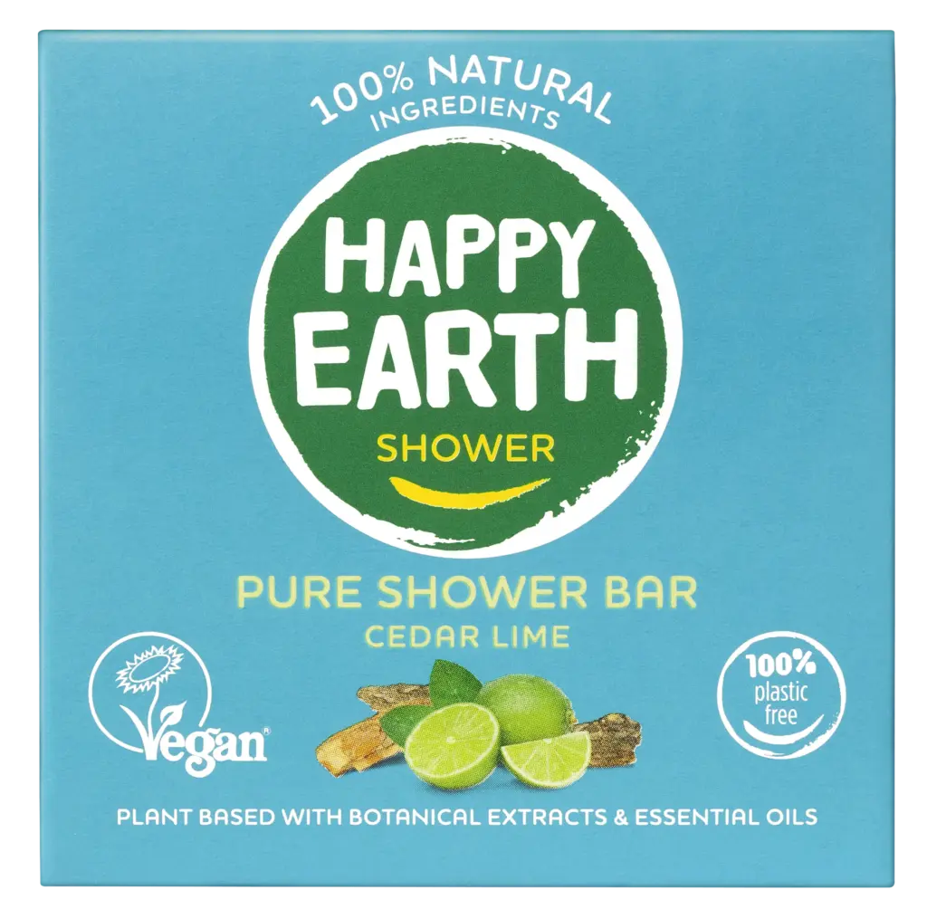 Happy Earth Shower Bar Cedar Lime (90 gr)