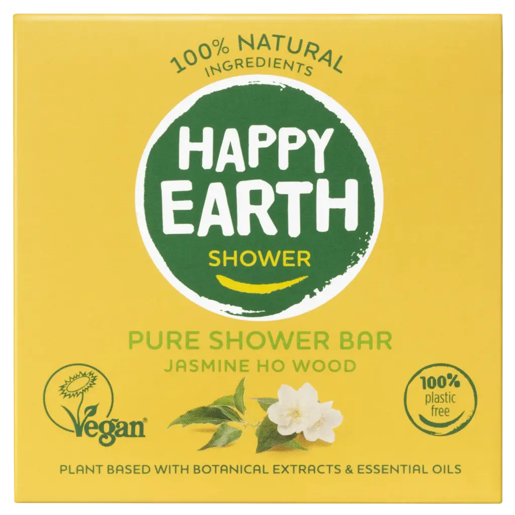 Happy Earth Showerbar jasmine ho wood (90 gr)