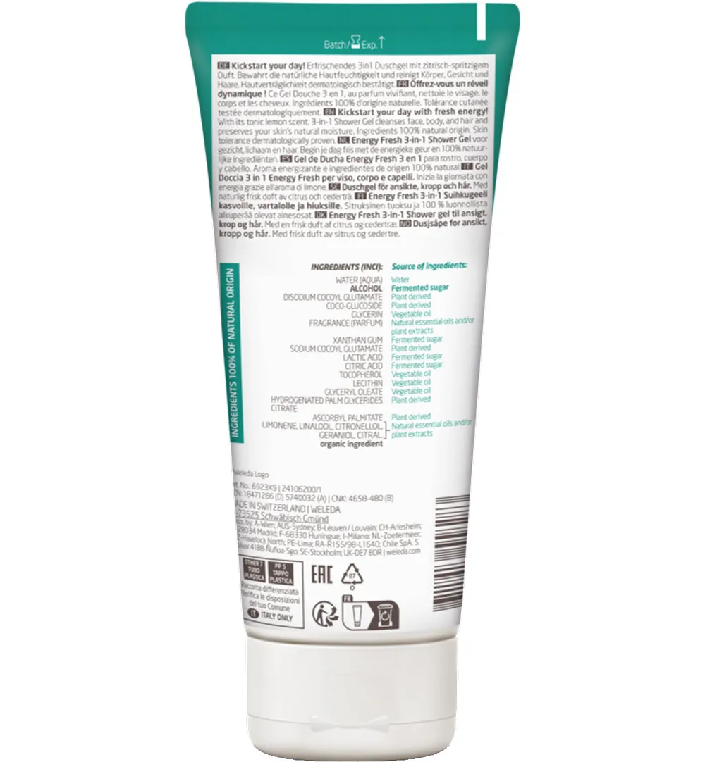 WELEDA Men energy fresh douchegel 2 in 1 (200 ml)