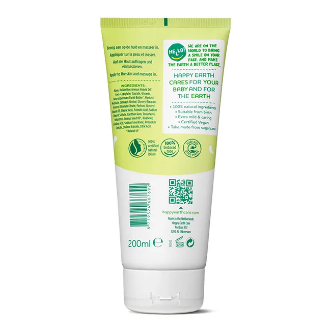 Happy Earth Bodylotion voor baby & kids (200 ml)