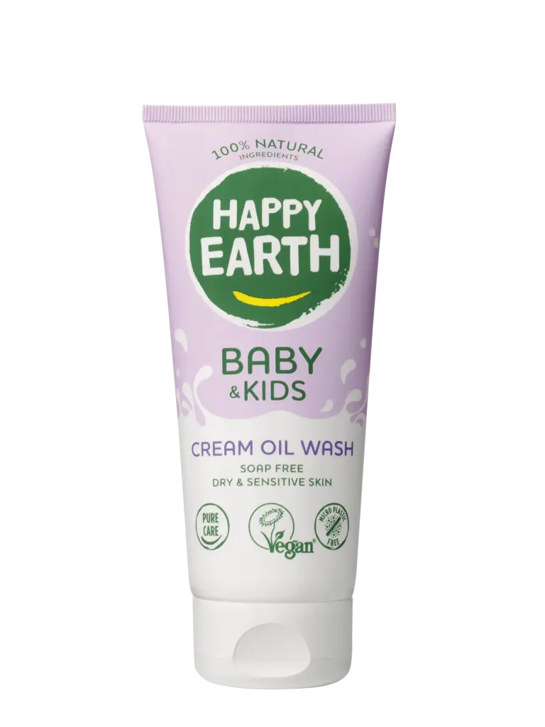 Happy Earth Wasgel creme olie baby & kids (200 ml)
