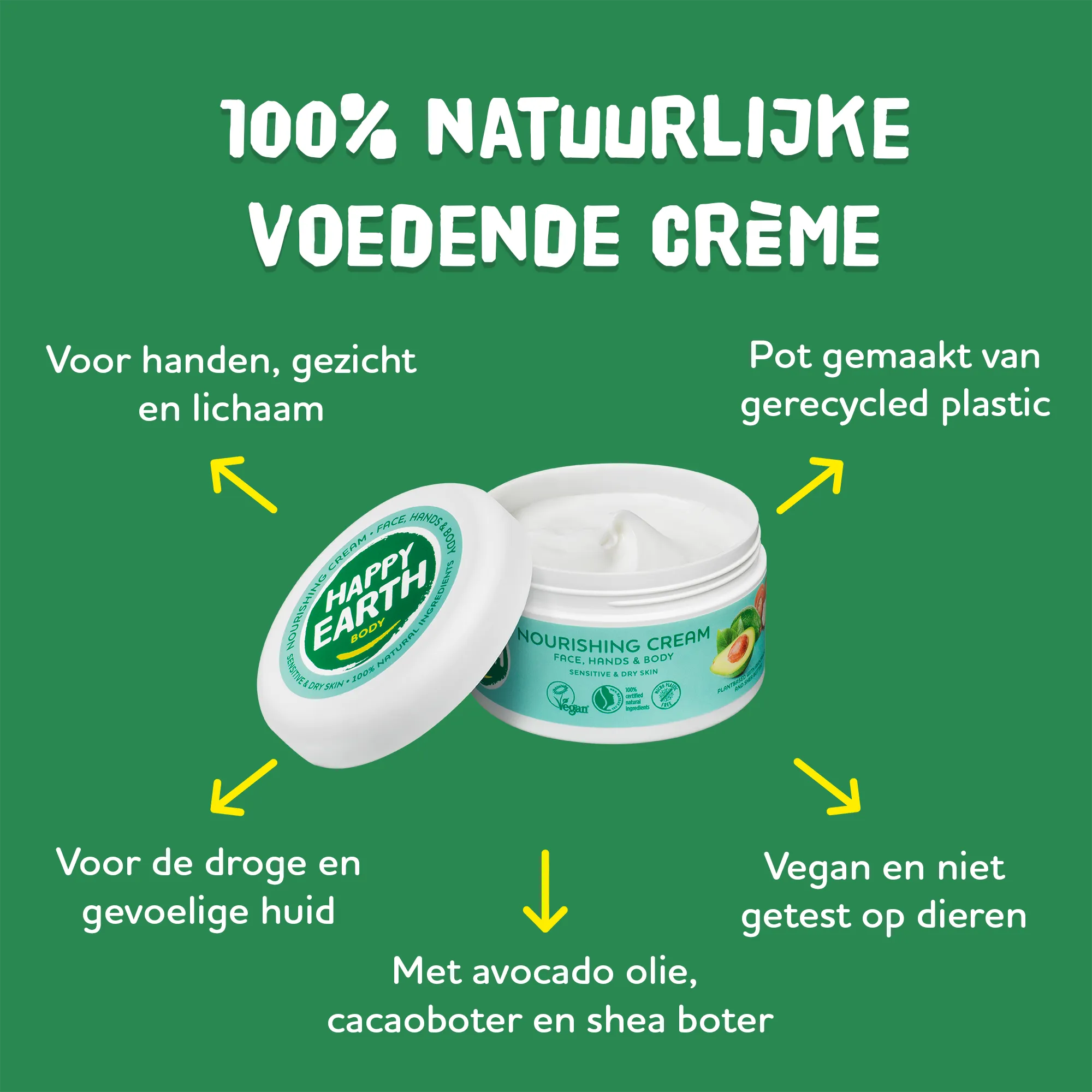 Happy Earth Voedende Creme (200 ml) - image 3