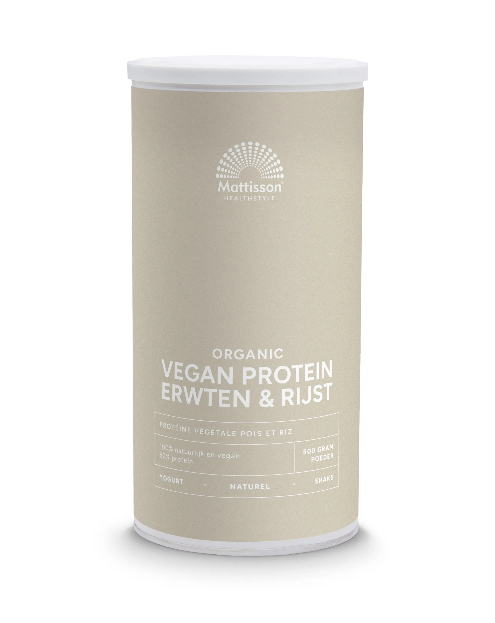 Mattisson Vegan Protein Erwten & Rijst Naturel Bio (500 gr)
