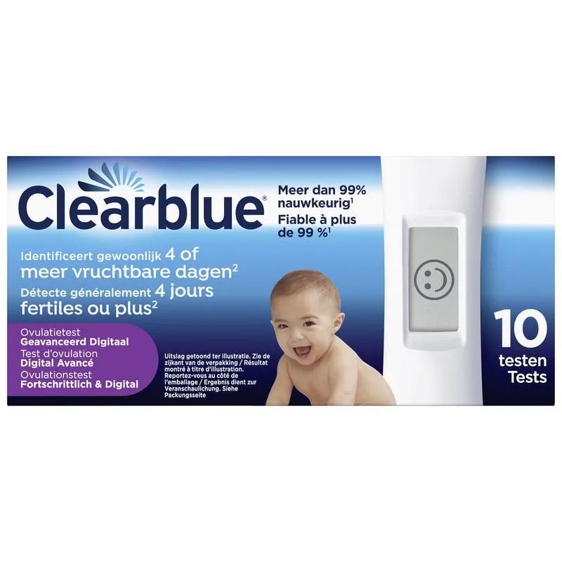 Clearblue Ovulatietest 4 Dagen (10 stuks)
